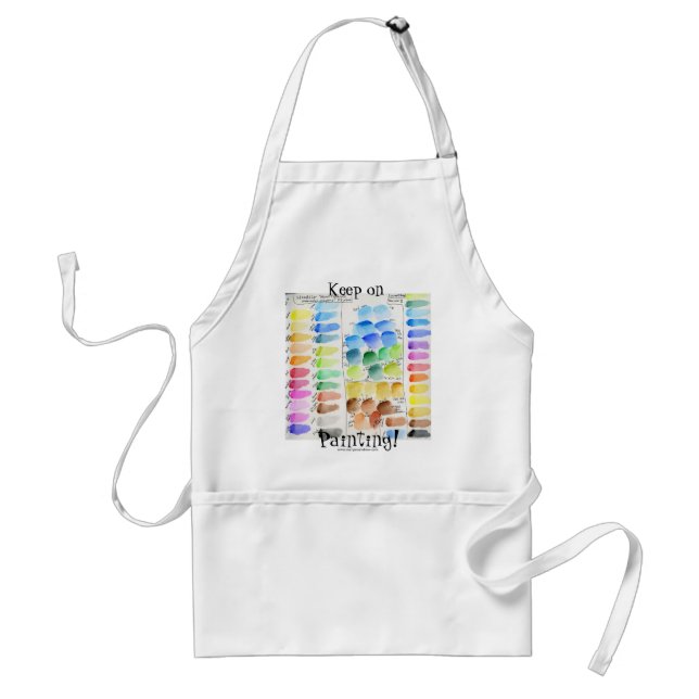 "Keep on Painting" paint color charts apron (Front)