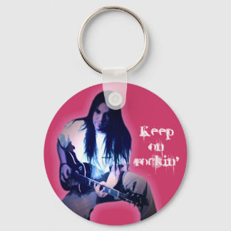 Keep on rockin' keychain