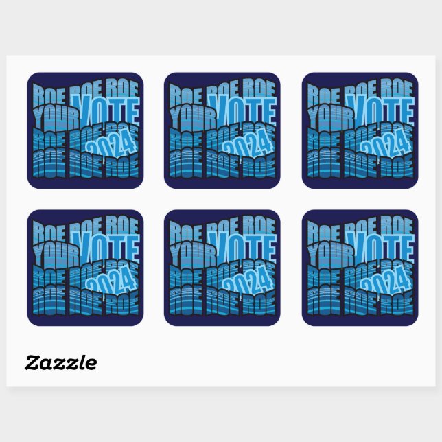 KEEP ON ROWING - ROE ROE ROE YOUR VOTE SQUARE STICKER (Sheet)