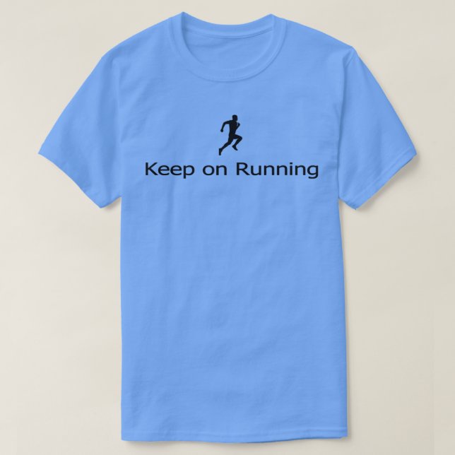 Keep on Running Black Version Sticker Sport T-Shirt (Design Front)