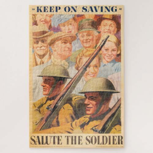 Keep On Saving Reprint of British wartime poster Jigsaw Puzzle