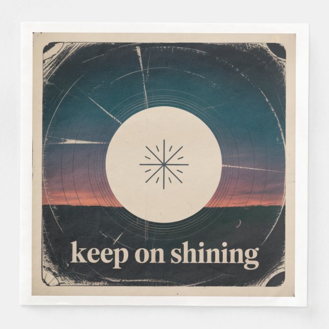 Keep On Shining Paper Dinner Napkins (Front)