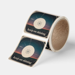 Keep On Shining Square Sticker