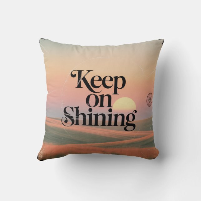 Keep On Shining Throw Pillow (Back)