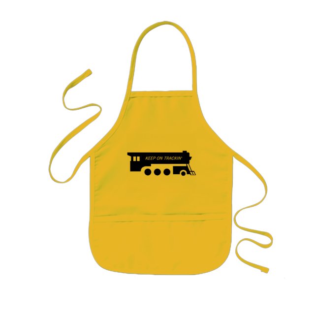 Keep on Trackin' By Train Kids' Apron (Front)