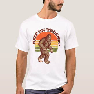 Keep On Truckin' Seventies Bigfoot Retro Sasquatch T-Shirt