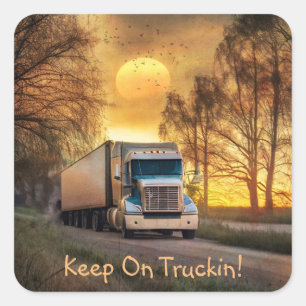 Keep On Truckin Square Sticker