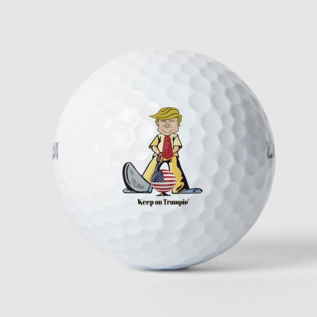 Keep On Trumpin' Golf Balls (Front)