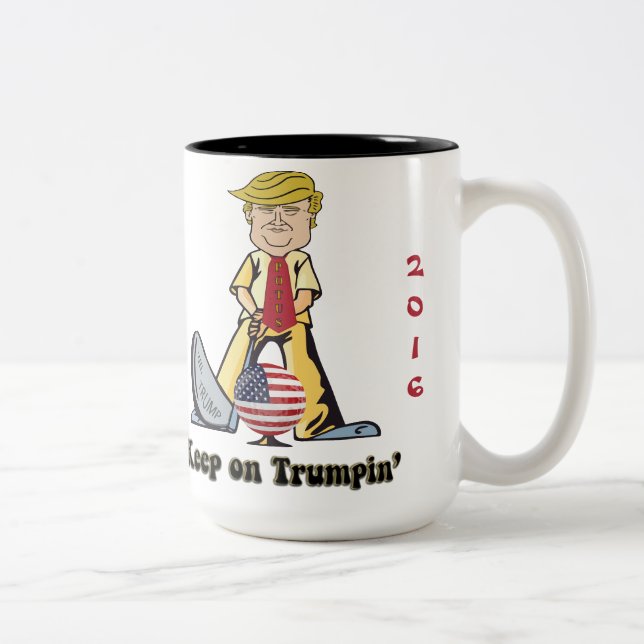 Keep On Trumpin' Two-Tone Coffee Mug (Right)