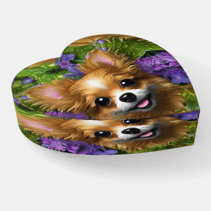 Keep or add your image - Glass Heart Paperweight