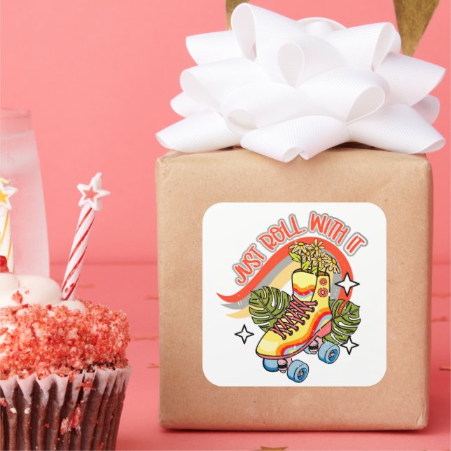 Keep or design your own - button square sticker (Party)