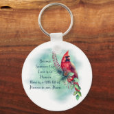 Cardinal Always With You Marble Tribute Keychain