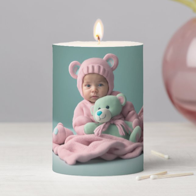 Keep orCreate your own design & Text Pillar Candle (In Situ)