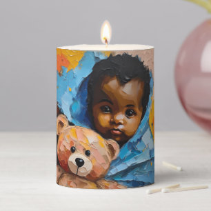 Keep orCreate your own design & Text Pillar Candle
