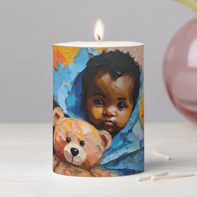 Keep orCreate your own design & Text Pillar Candle (In Situ)
