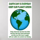 Keep It Green Save Earth Environment Art Custom Poster | Zazzle.com