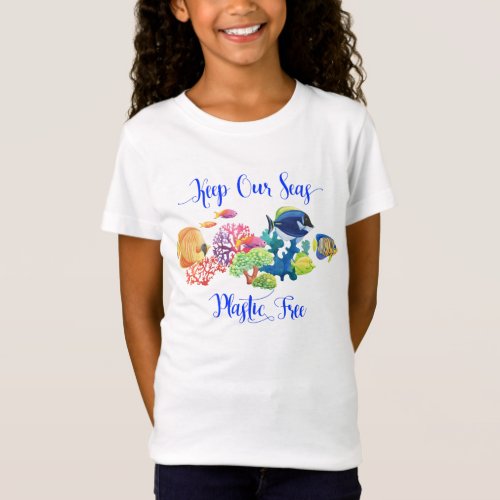 Keep Our Seas Plastic Free Conservation Ocean T_Shirt