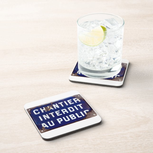 Keep Out! Beverage Coaster (Right Side)