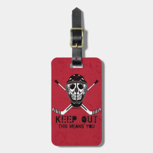 Keep Out Hockey Goalie Bag Luggage Tag