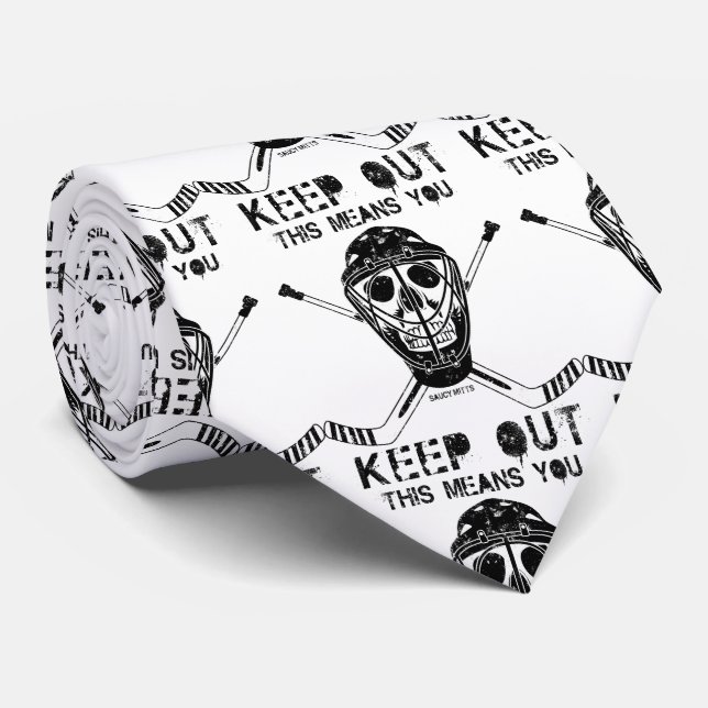 Keep Out - Hockey Goalie Tie (Rolled)