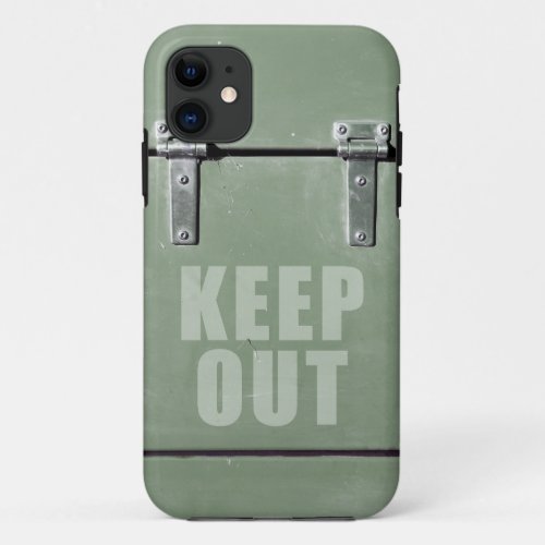 keep out metal door iPhone 11 case