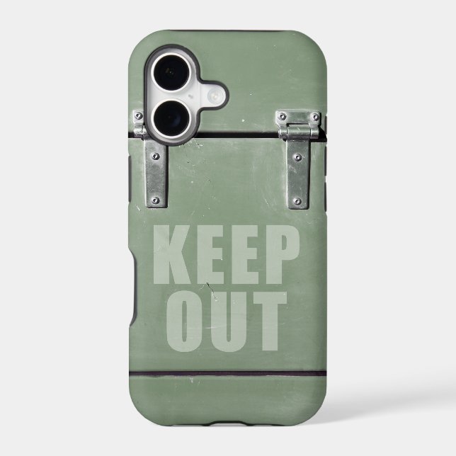 keep out metal door iphone case (Back)