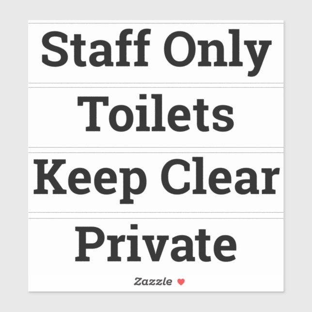 Keep Out, No Entry, Private, No Admittance Sticker (Sheet)