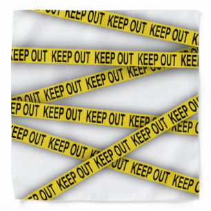 Keep out stay away do not cross police tape 3d bandana