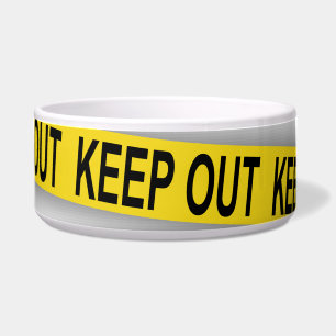 Keep out stay away do not cross police tape 3d bowl