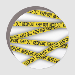 Keep out stay away do not cross police tape 3d car magnet