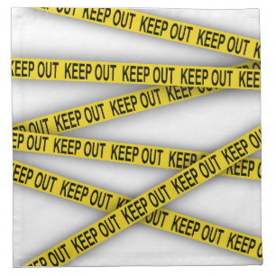 Keep out stay away do not cross police tape 3d cloth napkin
