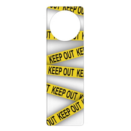 Keep out stay away do not cross police tape 3d door hanger