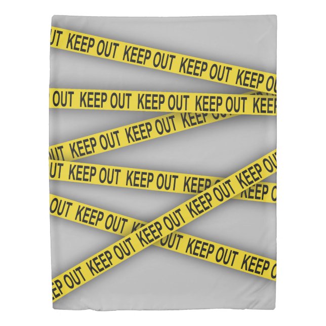 Keep out stay away do not cross police tape 3d duvet cover (Front)