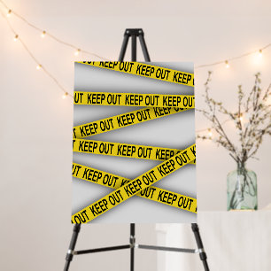 Keep out stay away do not cross police tape 3d foam board