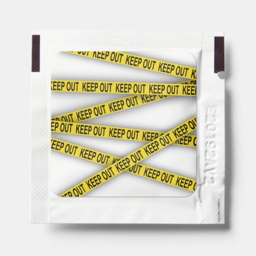 Keep out stay away do not cross police tape 3d hand sanitizer packet