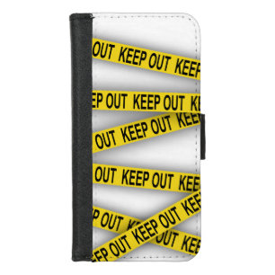 Keep out stay away do not cross police tape 3d iPhone 8/7 wallet case