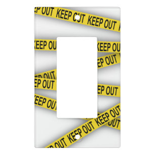 Keep out stay away do not cross police tape 3d light switch cover