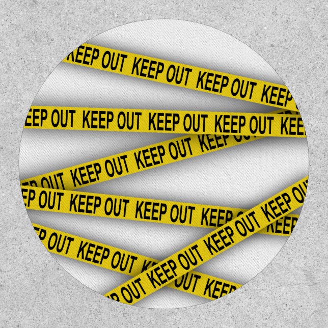 Keep out stay away do not cross police tape 3d patch (Front)