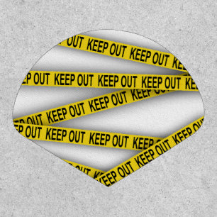 Keep out stay away do not cross police tape 3d patch
