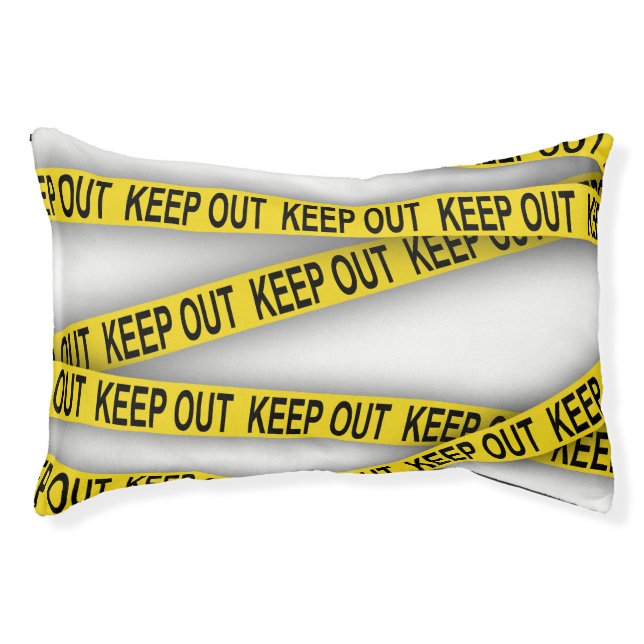 Keep out stay away do not cross police tape 3d pet bed (Front)