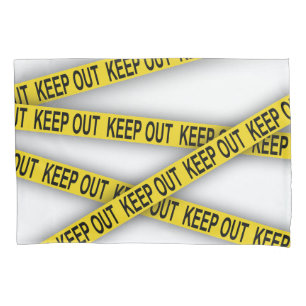 Keep out stay away do not cross police tape 3d pillow case