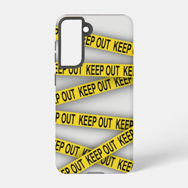 Keep out stay away do not cross police tape 3d samsung galaxy case (Back)