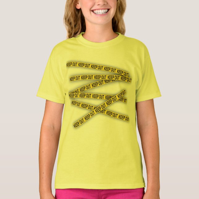 Keep out stay away do not cross police tape 3d T-Shirt (Front)