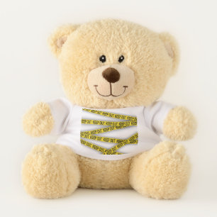 Keep out stay away do not cross police tape 3d teddy bear