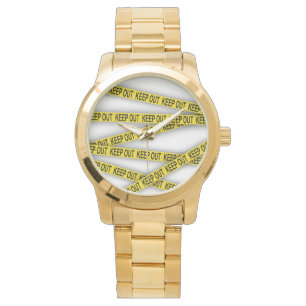 Keep out stay away do not cross police tape 3d watch