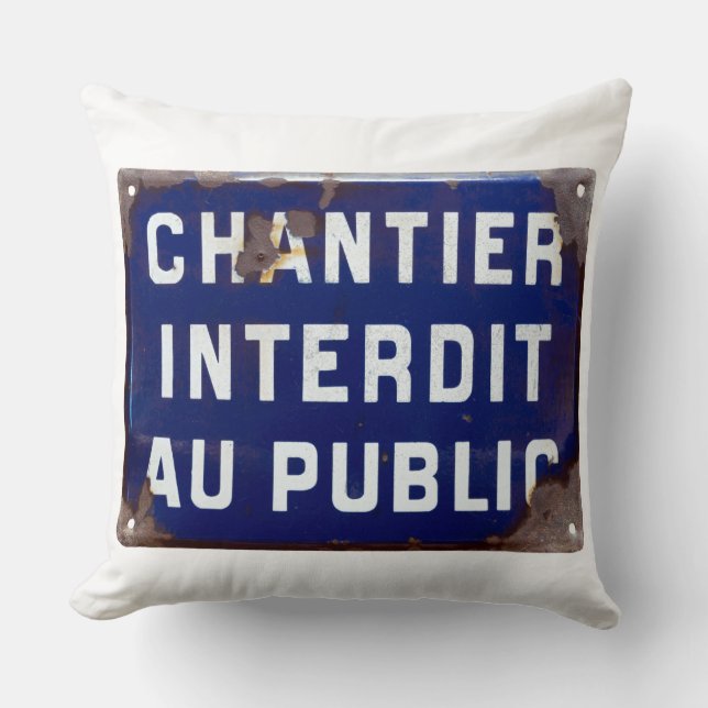 Keep Out! Throw Pillow (Front)