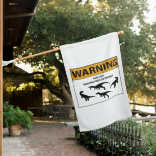 Keep Out! Velociraptor Sign