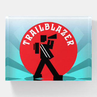 Keep Pace with the Trailblazer Vintage Paperweight