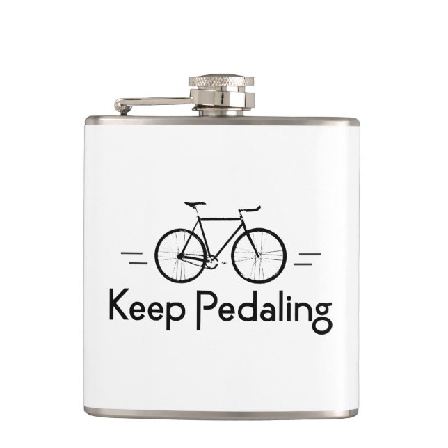 Keep Pedaling Bikes Flask (Front)