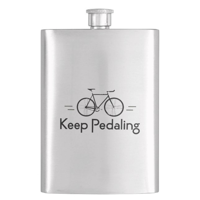 Keep Pedaling Bikes Flask (Front)